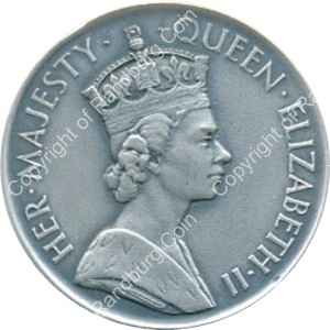 Great Britain 1953 Coronation of QE2 AD1953 silver medallion ob