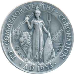 Great Britain 1953 Coronation of QE2 AD1953 silver medallion rev