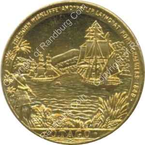 New Zealand 1948 Otago centennial medallion rev