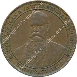 SA 1892 International Exhibition Kimberley medallion ob