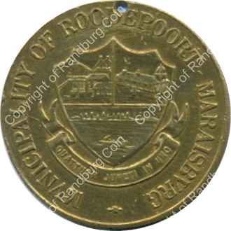 SA 1919 Roodepoort 5th anniversary of conclusion of WW1 Commemorative medal ob