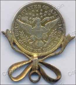 USA_1911_Silver_Quarter_dollar_Brooch_rev