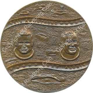 USA 1969 First footprints on the moon copper medallion rev