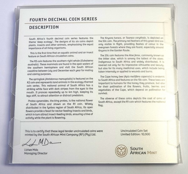 2025 South African Uncirculated Coin set back