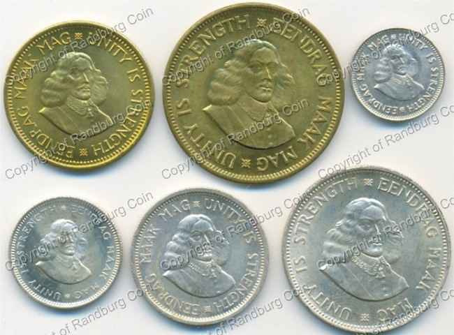 SA 1963 Unc 6 coin set ob