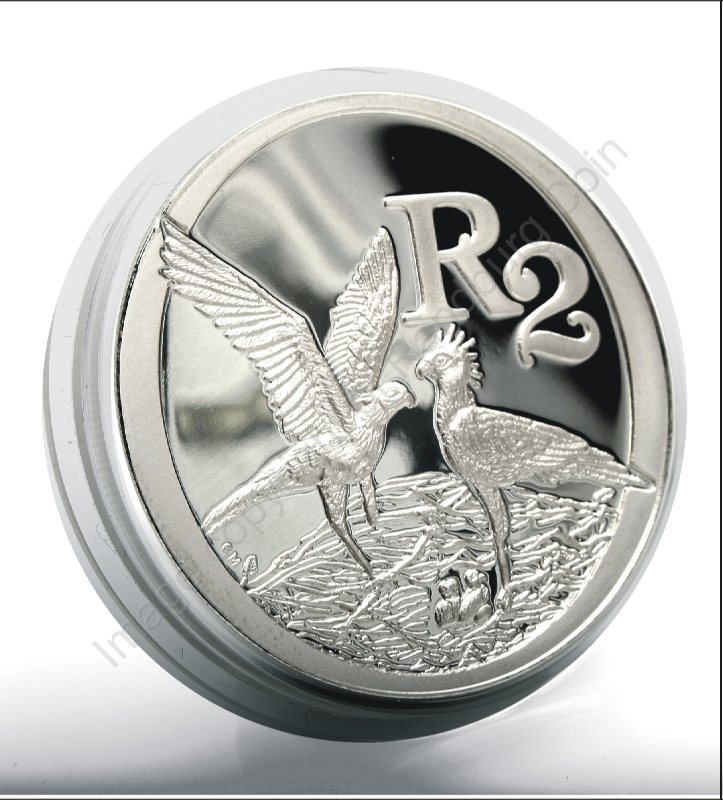 2006_R2_Proof_Silver_Secretary_Bird_of_Prey_coin_Set_Coin_rev