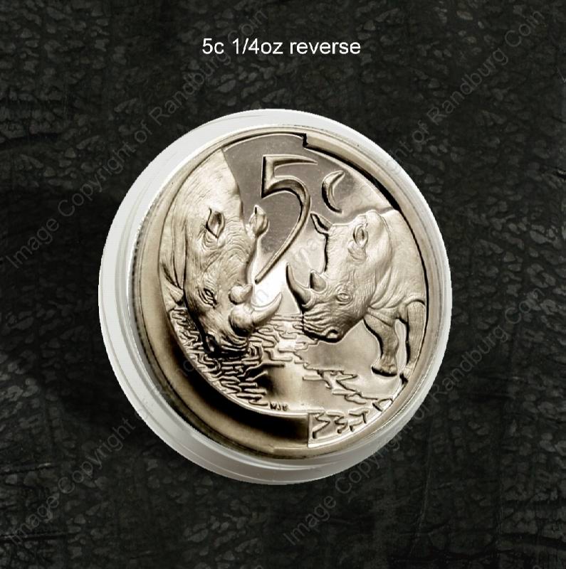 2004_SA_Silver_Quarter_oz_5c_Big_Five_X5_Coin_Set_in_Hide_Wallet_Rhino_2003_rev