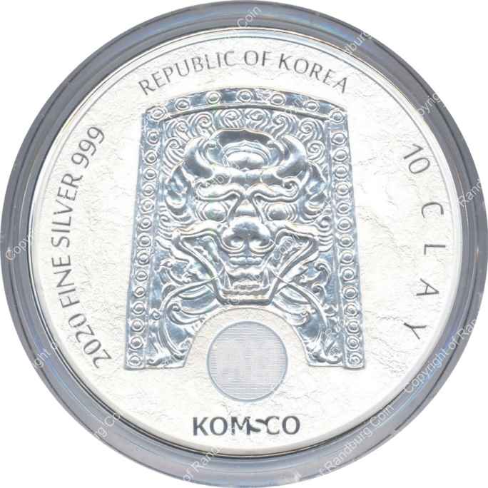 2020_South_Korea_10oz_Silver_10_Clay_Coin_ob