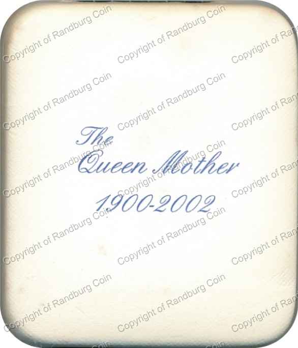 Australia 2002 Silver proof 5 Dollar Queen Mother box
