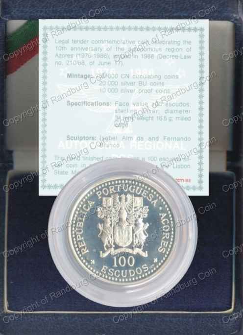 Azores_1986_Silver_Proof_100 Escudos_Box_ob