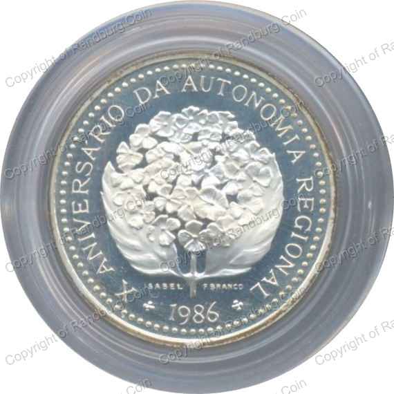 Azores_1986_Silver_Proof_100 Escudos_rev