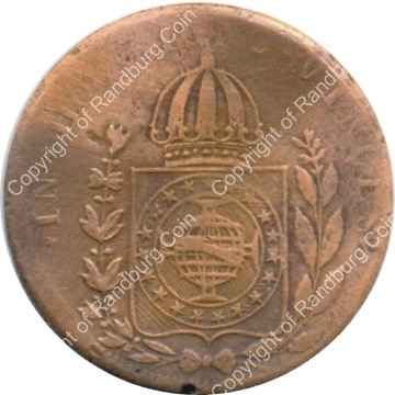 Brazil 1829 80 Reis ob