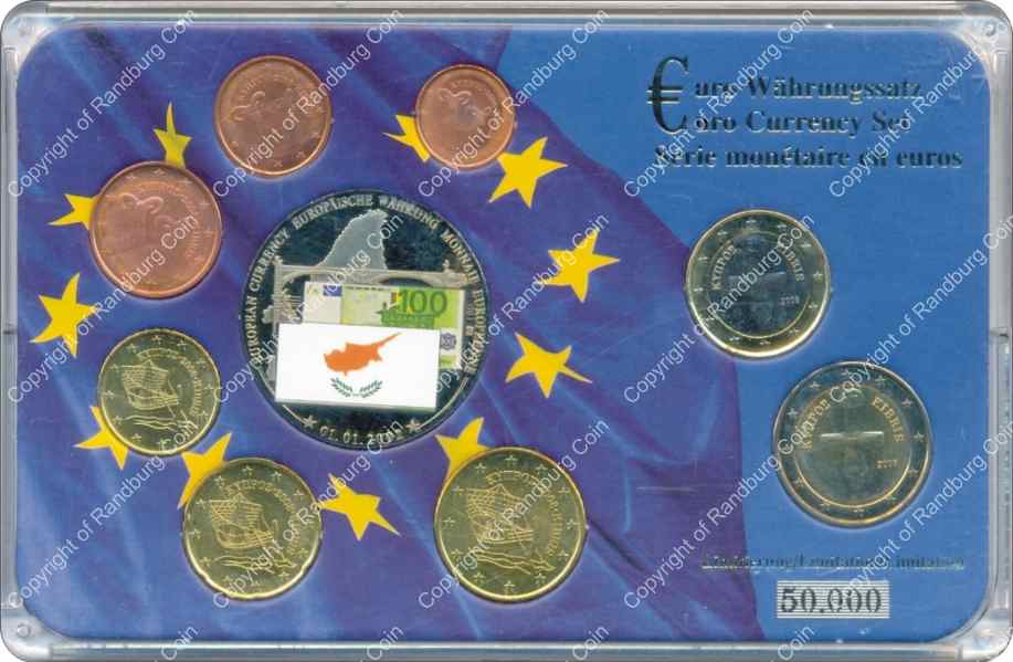 Cyprus 2008 Ltd Ed Euro currency set ob