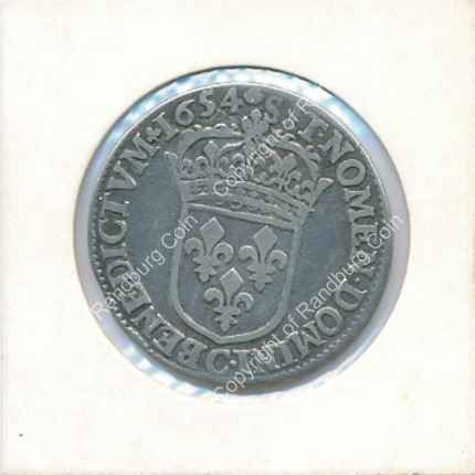 France 1654 half ecu rev