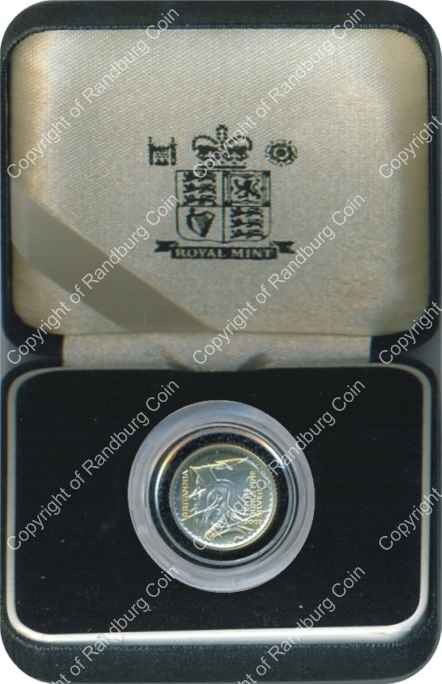 GB 2003 silver proof Britannia 20p box rev