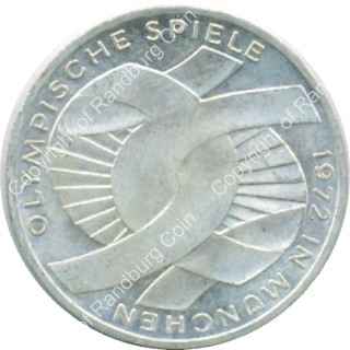 Germany Federal Republic 1972G Silver 10 Mark rev