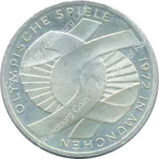 Germany Federal Republic 1972J Silver 10 Mark rev