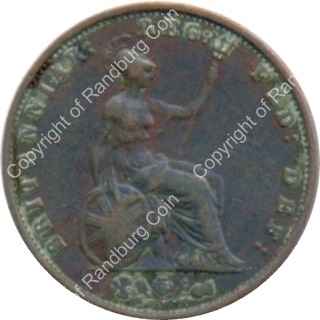 Great Britain 1854 Half Penny rev