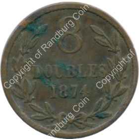 Guernsey 1874 8 Doubles rev