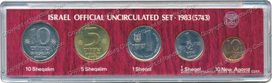 Israel 1983 Uncirculated Coin set ob