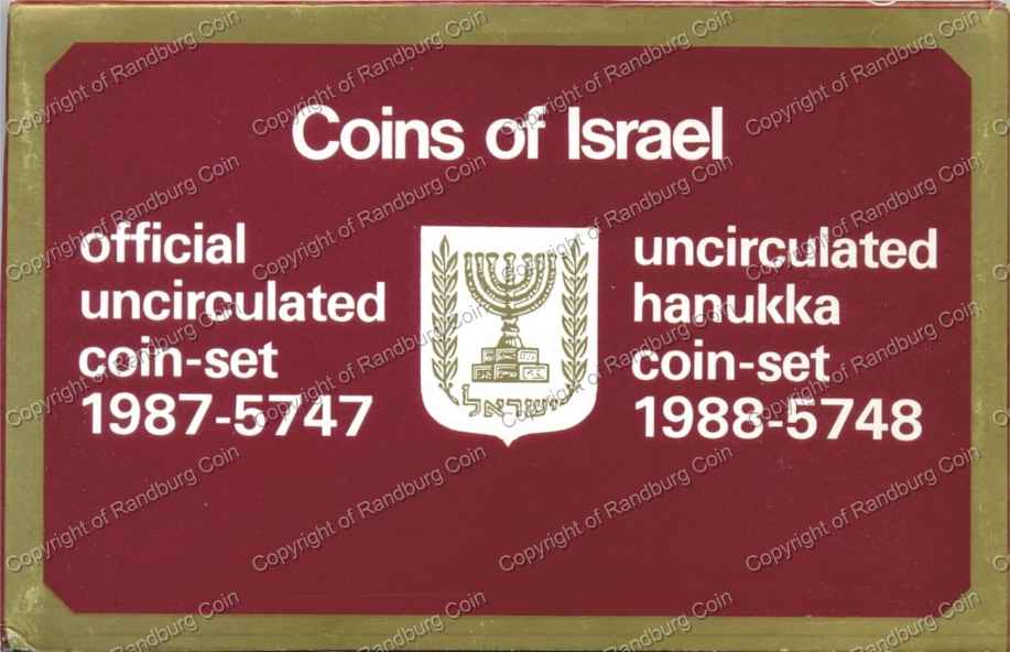 Israel 1987 88 Unc Hanukka Coin Sets box