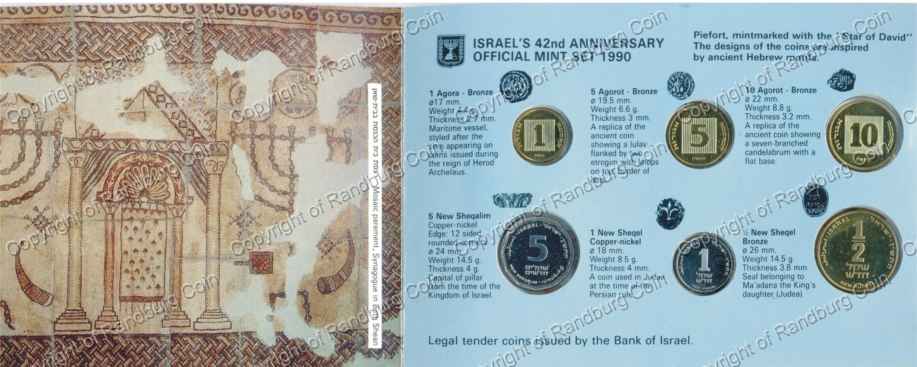Israel 1990 Piefort Mintset rev