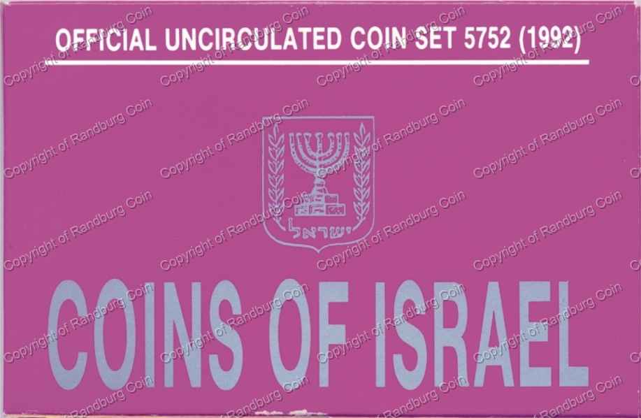 Israel 1992 Uncirculated Coin set box