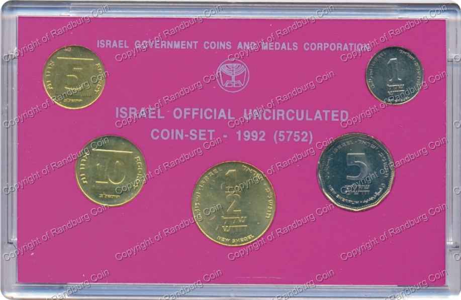 Israel 1992 Uncirculated Coin set ob