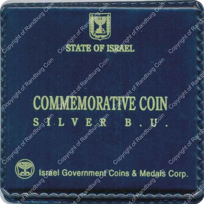 Israel 1992 silver 1 New Sheqel BU 150th Anniversary Bnai Brith cover