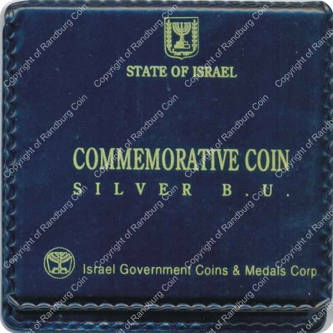 Israel 1993 silver 1 New Sheqel BU Land of Tourism cover