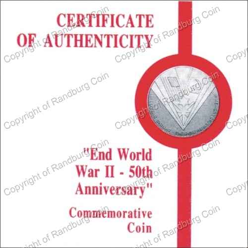 Israel 1995 Silver 1 and 2 Sheq set End of WW2 50 Years cert