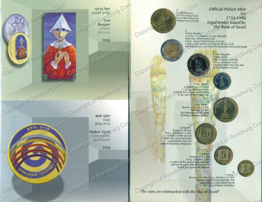 Israel 1998 Piefort Mintset ob