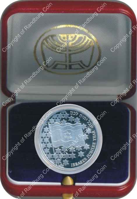 Israel 1998 silver 1 New Sheqel PL 50th Anniversary in