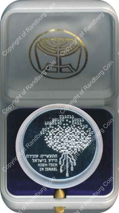 Israel 1999 silver Proof 2 New Sheqalim Independence Day inrev