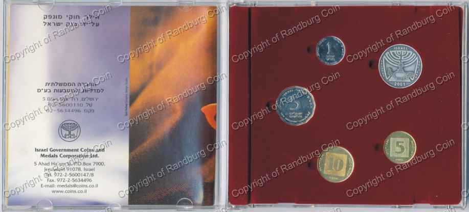 Israel 2000 Uncirculated Coin set Israel Salutes the Ana in plastic open