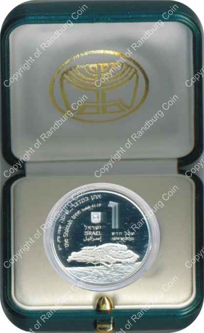 Israel 2000 silver 1 New Sheqel PL Wildlife inob