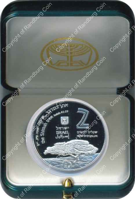 Israel 2000 silver Proof 2 New Sheqalim Wildlife inob