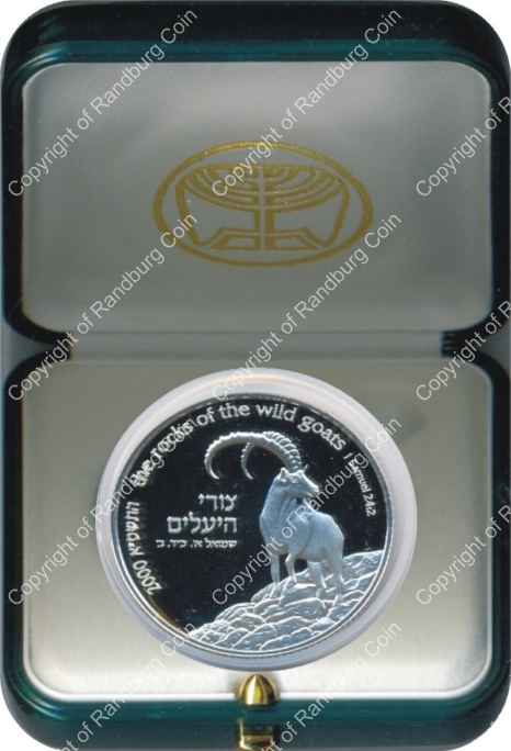 Israel 2000 silver Proof 2 New Sheqalim Wildlife inrev