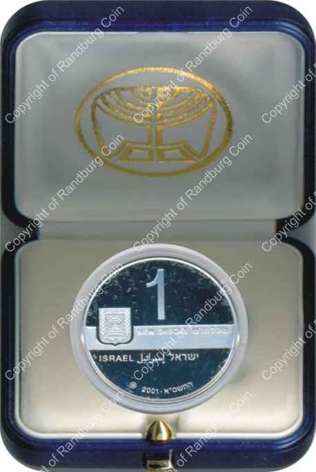 Israel 2001 silver 1 New Sheqel PL Art and Culture inob