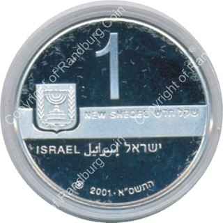Israel 2001 silver 1 New Sheqel PL Art and Culture ob