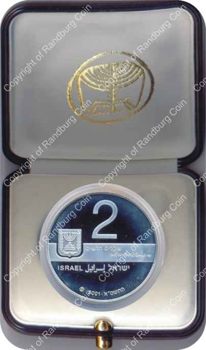 Israel 2001 silver Proof 2 New Sheqalim Art and Culture inob