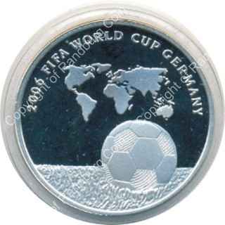 Israel 2004 silver 1 New Sheqel PL 2006 FIFA World Cup rev