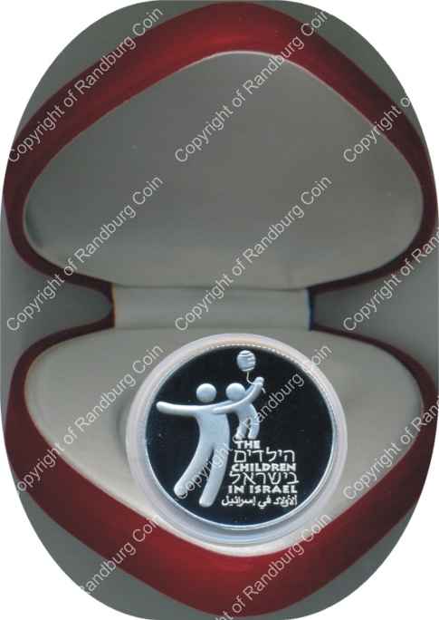Israel 2004 silver Proof 2 New Sheqalim Independence Day inrev