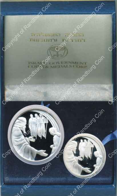 Israel 2006 Silver 1 and 2 Sheq set Biblical Art Abraham inrev