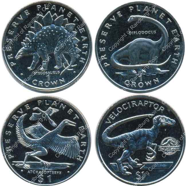 Israel Mint set 1993 97 Dinosaur Coins allrev