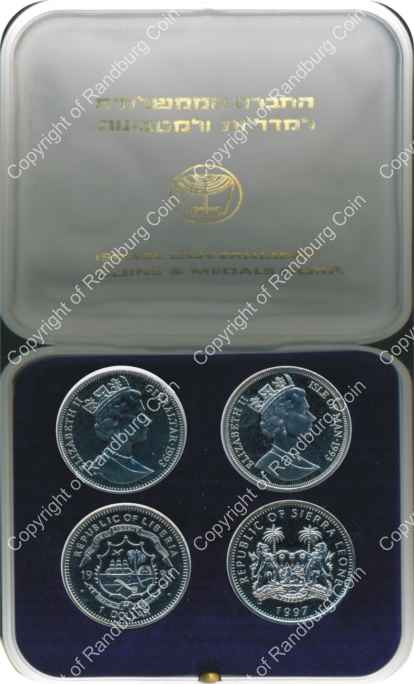 Israel Mint set 1993 97 Dinosaur Coins inob