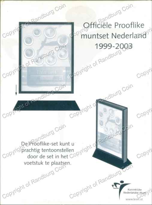 Netherlands 2003 Prooflike Coin set in frame cover