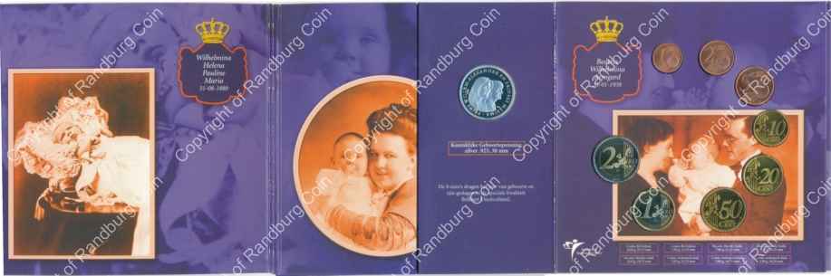 Netherlands 2003 Royal Birth mint set with silver medallion rev2