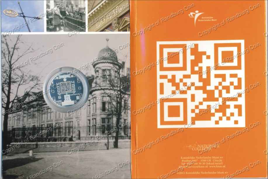 Netherlands 2011 Silver Proof 5 Euro Muntgebou 100 Years rev