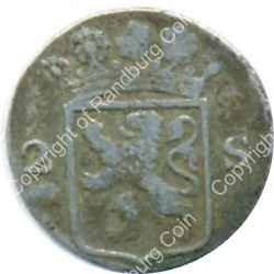 Netherlands Holland 1790 2 Stuivers rev